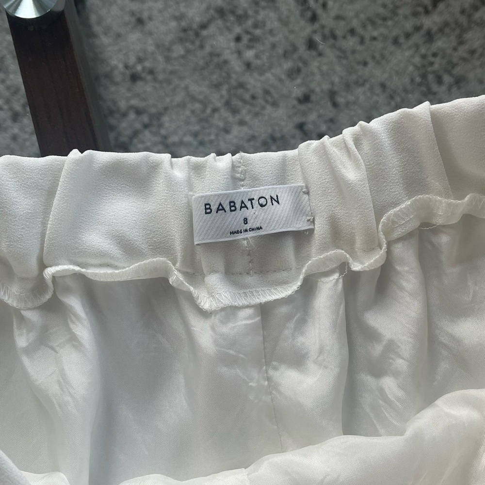 Aritzia Babaton White/Black Stripe Summer Vacation Business Casual Size 8 - Picture 6 of 10
